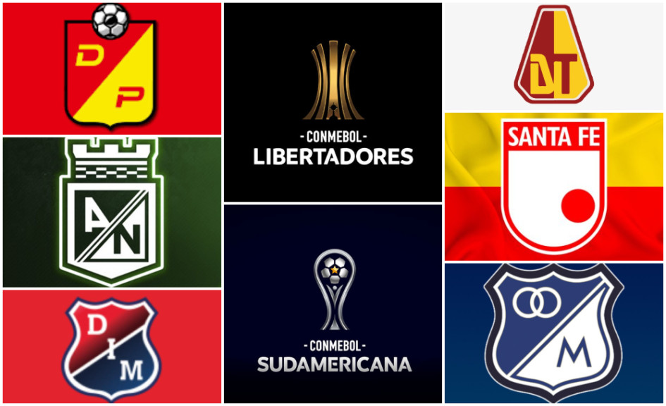 Pereira, Nacional y Medellín jugarán la Libertadores, mientras que Tolima, Millonarios y Santa Fe estarán en Sudamericana. Pereira, Nacional y Medellín jugarán la Libertadores, mientras que Tolima, Millonarios y Santa Fe estarán en Sudamericana.
