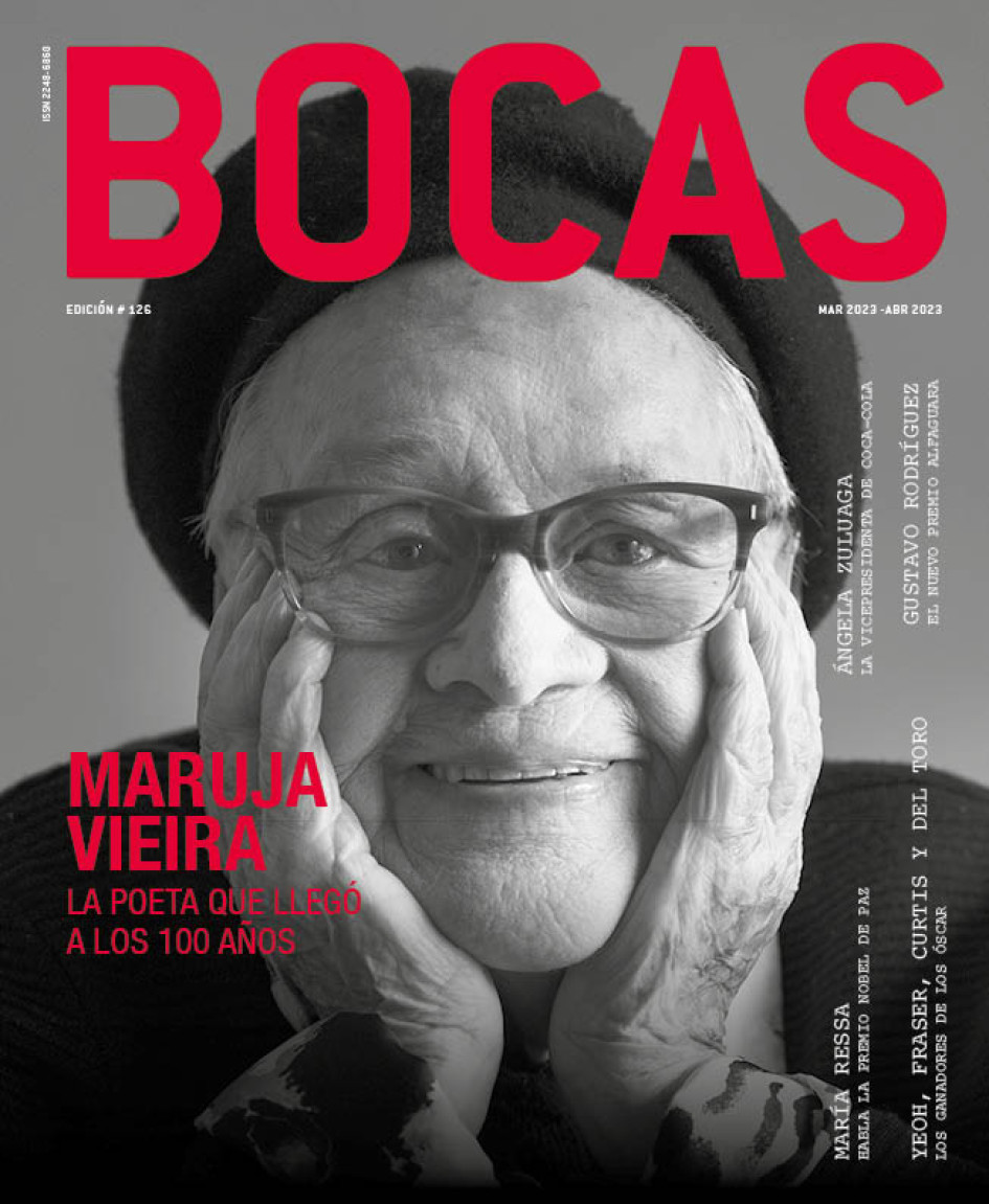 La centenaria poeta manizaleña Maruja Vieira es la personaje principal de la más reciente edición de la revista Bocas. La centenaria poeta manizaleña Maruja Vieira es la personaje principal de la más reciente edición de la revista Bocas.