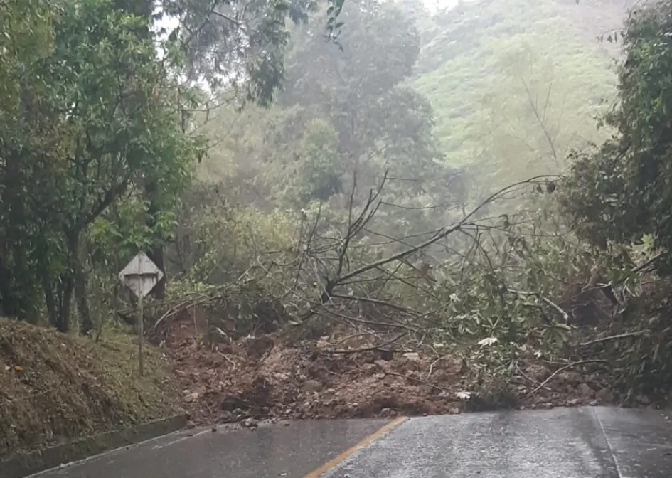 Derrumbe afecta la vía Manizales-Neira Derrumbe afecta la vía Manizales-Neira