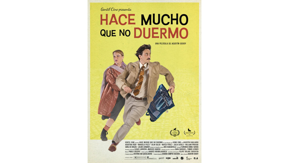 Póster de la película Hace mucho que no duermo, del director colomboargentino, Agustín Godoy. Póster de la película Hace mucho que no duermo, del director colomboargentino, Agustín Godoy.