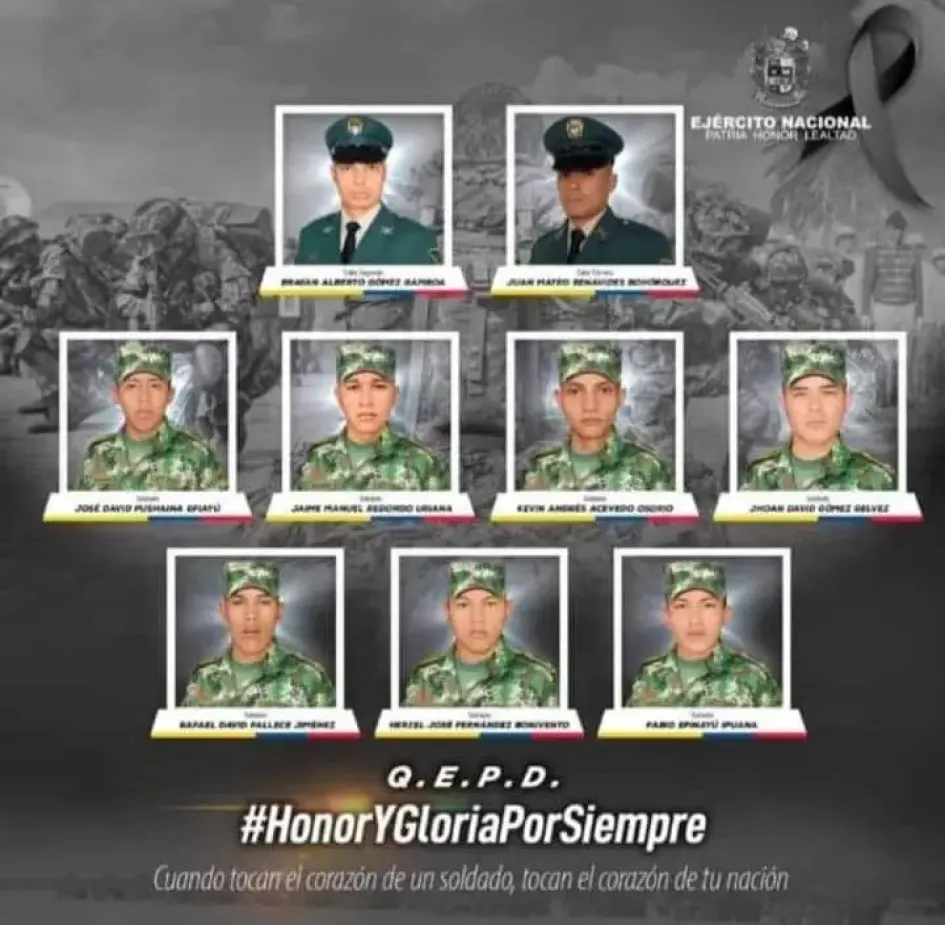 Los soldados asesinados. Los soldados asesinados.