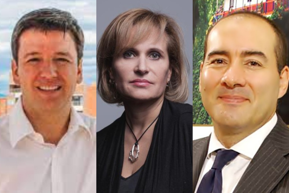 El Comité Directivo coincidió en los nombres de Germán Alberto Bahamón Jaramillo (izquierda), Sandra Morelli Rico y Santiago Pardo Salguero. El Comité Directivo coincidió en los nombres de Germán Alberto Bahamón Jaramillo (izquierda), Sandra Morelli Rico y Santiago Pardo Salguero.