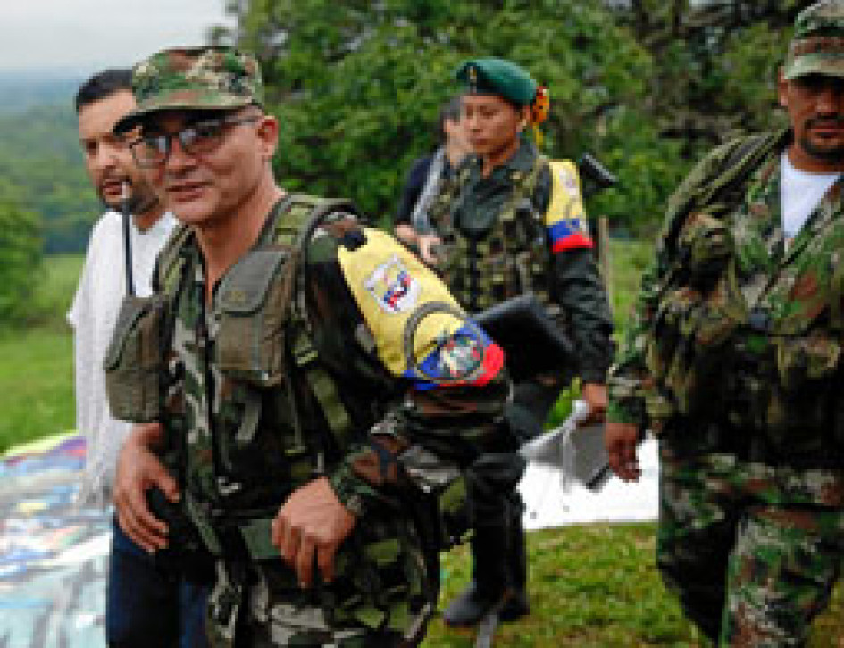 Comandantes guerrilleros de la disidencia de las Farc Estado Mayor Central se reunieron en Casa Roja, en San Vicente del Caguán. En la foto, alias Iván Mordisco, comandante general de la disidencia. Comandantes guerrilleros de la disidencia de las Farc Estado Mayor Central se reunieron en Casa Roja, en San Vicente del Caguán. En la foto, alias Iván Mordisco, comandante general de la disidencia.