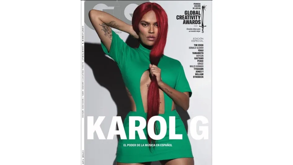 La portada de la Revista GQ donde su imagen sale alterada. La portada de la Revista GQ donde su imagen sale alterada.
