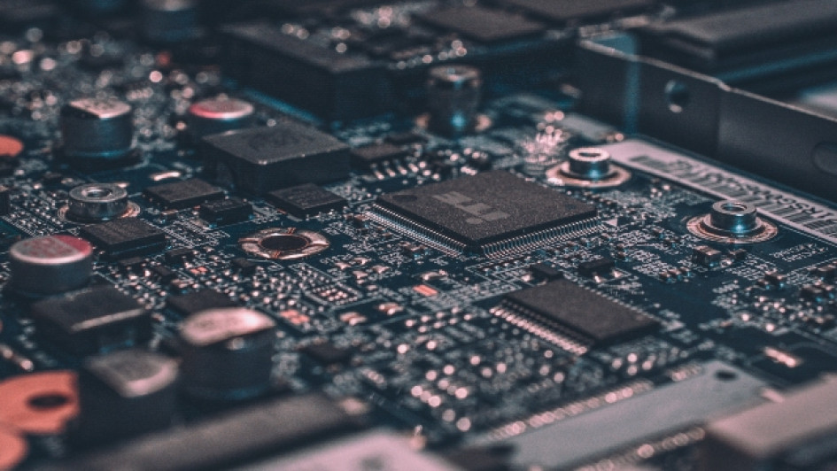 Vista interior del procesador de un computador portátil.