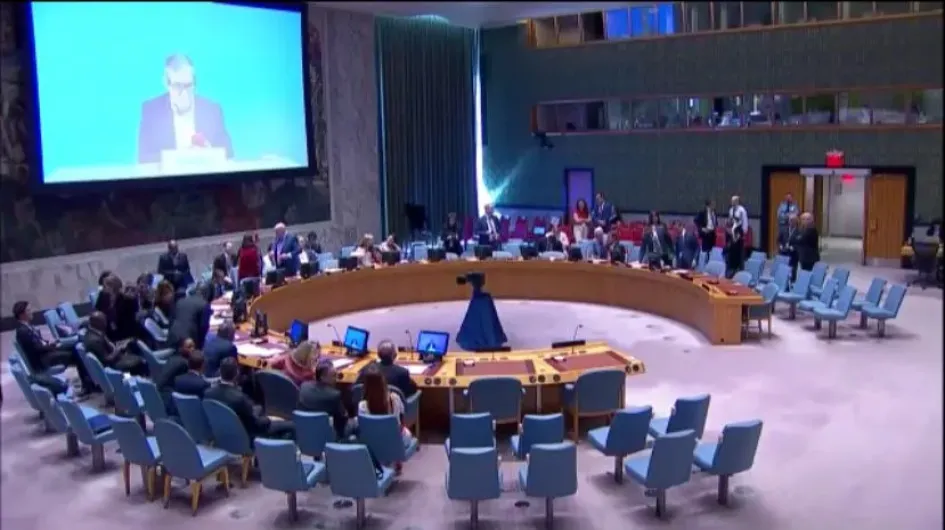 Rodrigo Londoño en su intervención ante la ONU. Rodrigo Londoño en su intervención ante la ONU.