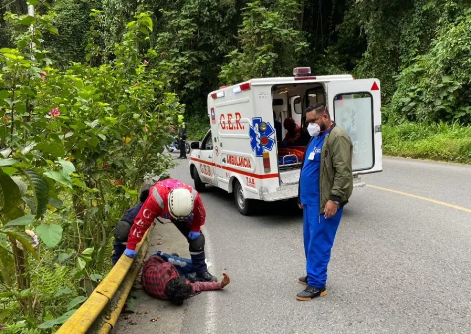 Sitio del accidente en la vía Manizales-Neira. Sitio del accidente en la vía Manizales-Neira.