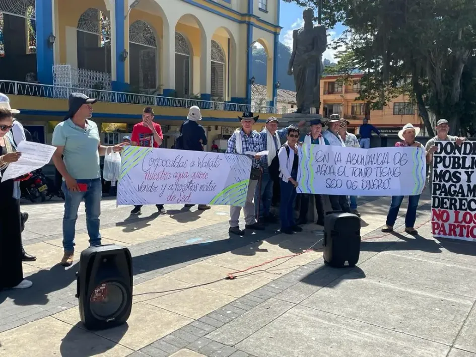 El plantón este miércoles en Aranzazu. El plantón este miércoles en Aranzazu.