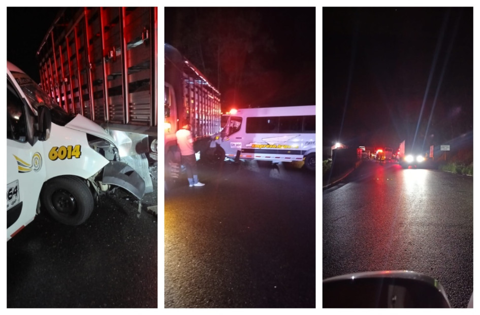 El accidente, ocurrido sobre las 7 de la noche de este miércoles, obligó el cierre total de la vía Manizales - Bogotá. El accidente, ocurrido sobre las 7 de la noche de este miércoles, obligó el cierre total de la vía Manizales - Bogotá.