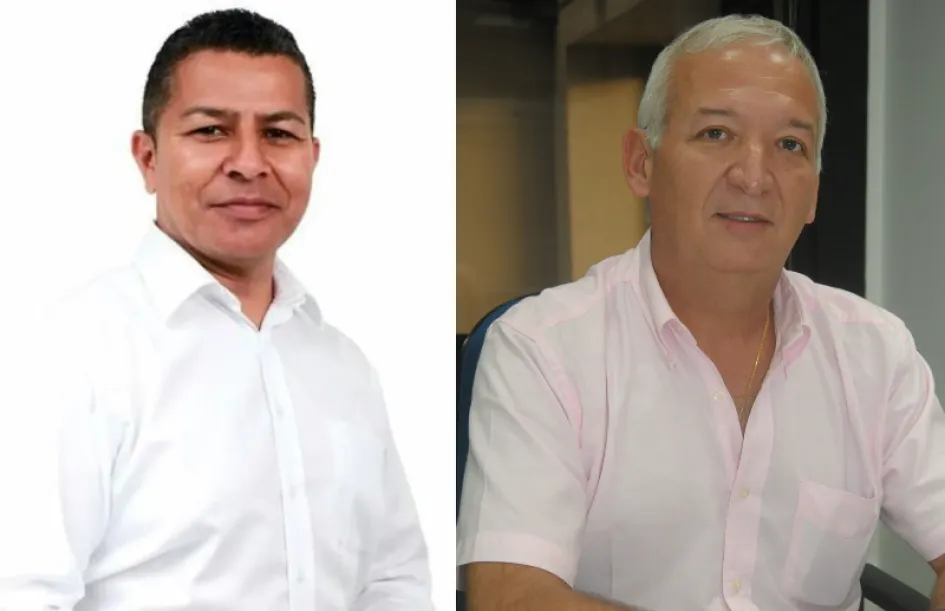 Gerardo Vanegas Alzate, director ejecutivo del Colectivo Amigos por Colombia, y Pablo Jaramillo Villegas, gerente de la Fundación Lúker. NOMINADOS AL CALDENSE DEL AÑO