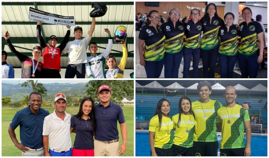Los competidores caldenses de down hill lograron 4 oros y 2 platas en la Copa Nacional; el equipo de bolos obtuvo 4 oros en el Clasificatorio a Juegos Paranacionales; los golfistas clasificaron a Juegos Nacionales y los nadadores ganaron 3 platas y 3 bronces. Los competidores caldenses de down hill lograron 4 oros y 2 platas en la Copa Nacional; el equipo de bolos obtuvo 4 oros en el Clasificatorio a Juegos Paranacionales; los golfistas clasificaron a Juegos Nacionales y los nadadores ganaron 3 platas y 3 bronces.