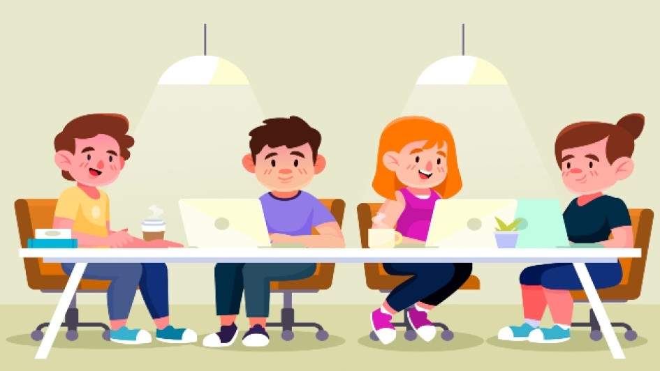 Qué-es-el-gobierno-escolar-y-cuales-son-sus-funciones Niños ilustrados en una reunión.