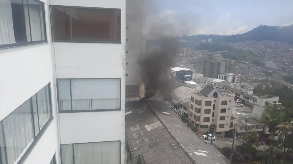 En esta edificación se presentó el incendio de este jueves en Manizales. En esta edificación se presentó el incendio de este jueves en Manizales.