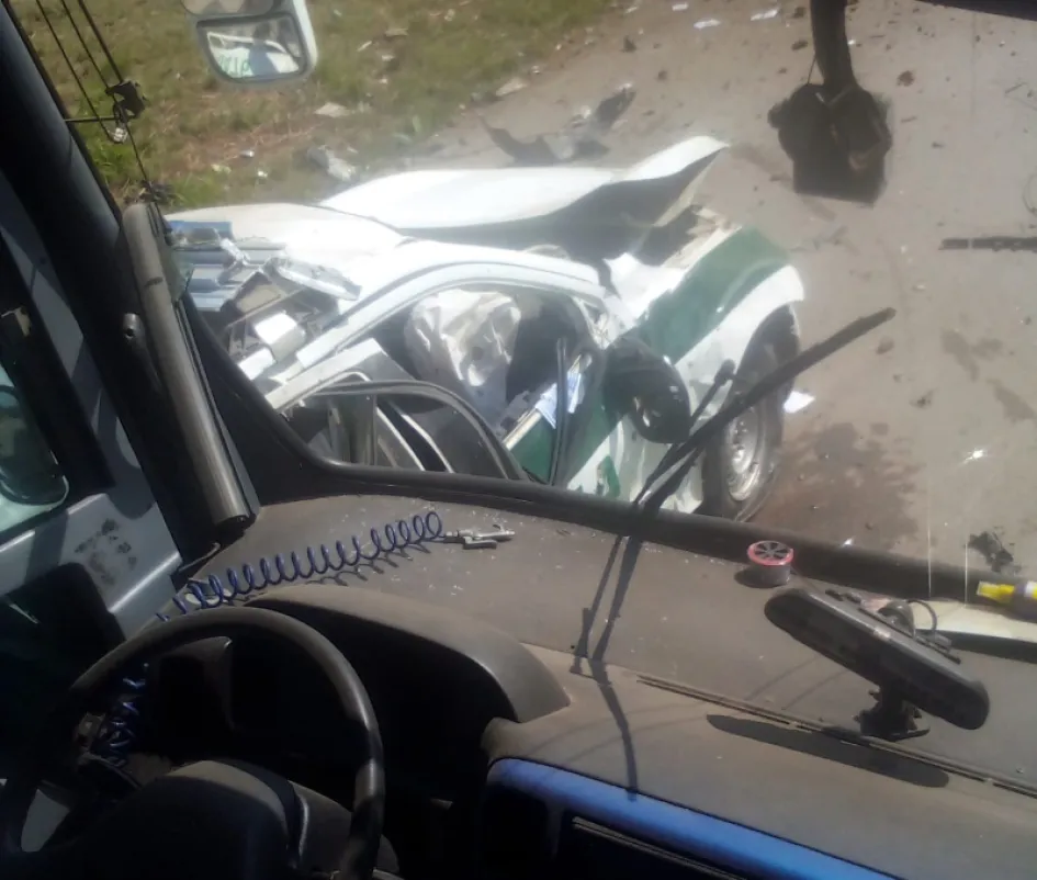 Así quedó una camioneta de la Policía tras el atentado terrorista. Así quedó una camioneta de la Policía tras el atentado terrorista.