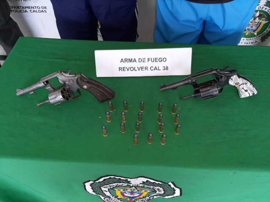 Las armas decomisadas. Las armas decomisadas.