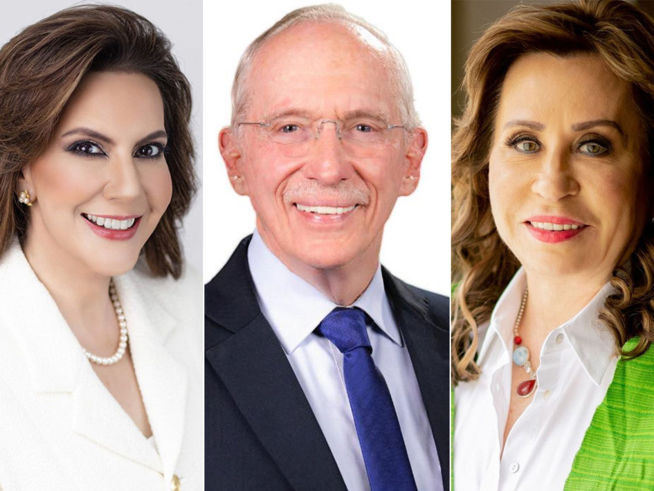 Los tres candidatos presidenciales con más intenciones de voto en Guatemala según las últimas encuestas. De izquierda a derecha: Zury Ríos Sosa, Edmond Mulet Lesieur y Sandra Torres Casanova. Los tres candidatos presidenciales con más intenciones de voto en Guatemala según las últimas encuestas. De izquierda a derecha: Zury Ríos Sosa, Edmond Mulet Lesieur y Sandra Torres Casanova.