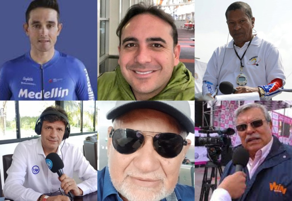 De izquierda a derecha: Óscar Sevilla, Mario Sábato, Jairo Chaves (arriba) y Jhon Jaime Osorio, Anselmo Quiroz y Carlos Julio Guzmán (abajo) dan sus opiniones respecto al Tour 2023. De izquierda a derecha: Óscar Sevilla, Mario Sábato, Jairo Chaves (arriba) y Jhon Jaime Osorio, Anselmo Quiroz y Carlos Julio Guzmán (abajo) dan sus opiniones respecto al Tour 2023.