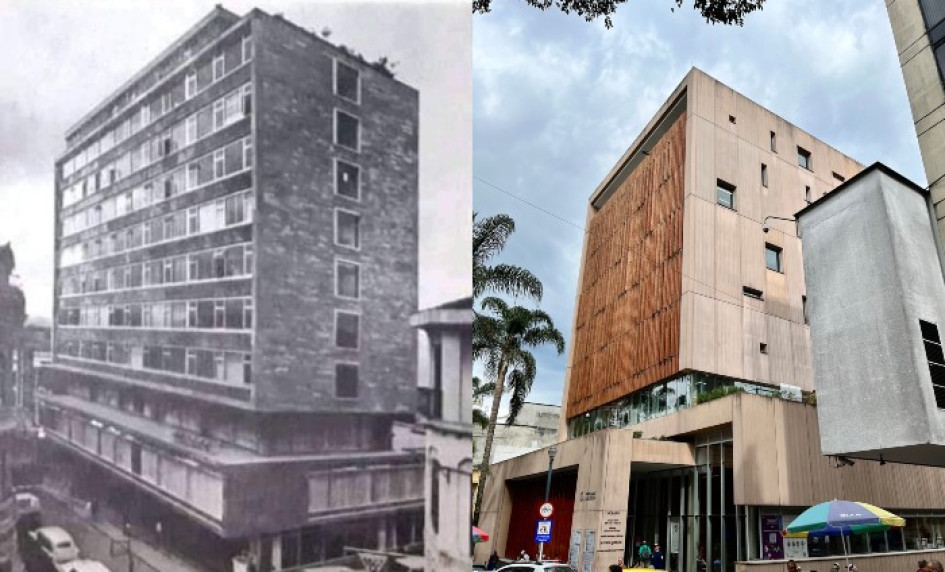 El Banco de la República cumple hoy 100 años de historia. En Manizales, el Emisor comenzó a prestar sus servicios financieros y oficiales para los usuarios desde el 8 de septiembre de 1923. En la década de 1960 se construyó una emblemática sede en la carrera 23 con calle 23 (foto de la izquierda). En el 2017 se inauguró un nuevo edificio y pasó a llamarse Centro Cultural. El Banco de la República cumple hoy 100 años de historia. En Manizales, el Emisor comenzó a prestar sus servicios financieros y oficiales para los usuarios desde el 8 de septiembre de 1923. En la década de 1960 se construyó una emblemática sede en la carrera 23 con calle 23 (foto de la izquierda). En el 2017 se inauguró un nuevo edificio y pasó a llamarse Centro Cultural.