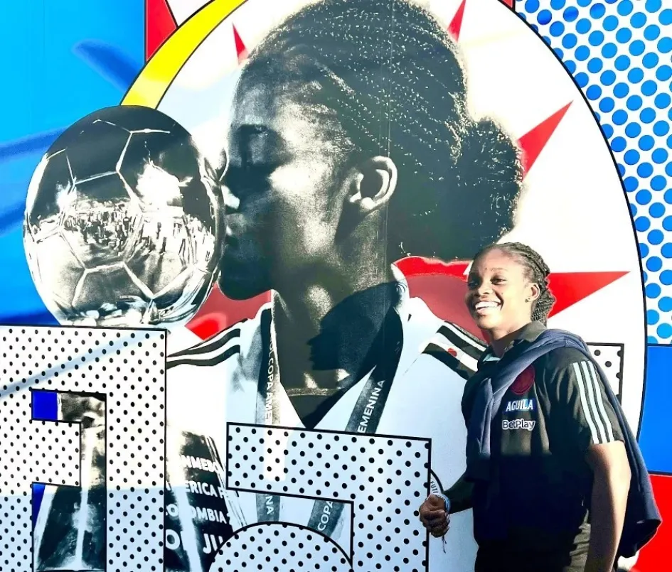 Linda Caicedo, en el espacio de la Conmebol en Sídney. Mañana, a las 5:00 a.m., chocará con Marruecos. Linda Caicedo, en el espacio de la Conmebol en Sídney. Mañana, a las 5:00 a.m., chocará con Marruecos.