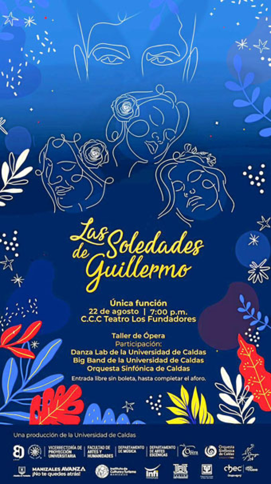 Las soledades de Guillermo se presentará hoy a partir de las 7:00 p.m. en el Teatro Los Fundadores. Las soledades de Guillermo se presentará hoy a partir de las 7:00 p.m. en el Teatro Los Fundadores.