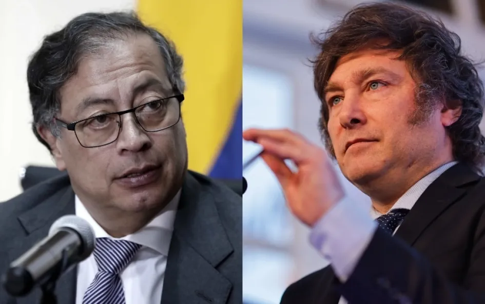 Gustavo Petro, presidente de Colombia, y Javier Milei, candidato presidencial argentino del partido ultraderechista La Libertad Avanza. Gustavo Petro, presidente de Colombia, y Javier Milei, candidato presidencial argentino del partido ultraderechista La Libertad Avanza.