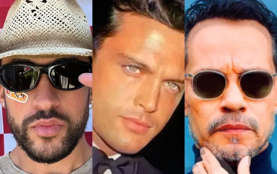 Bad Bunny, Luis Miguel y Marc Anthony. Bad Bunny, Luis Miguel y Marc Anthony.