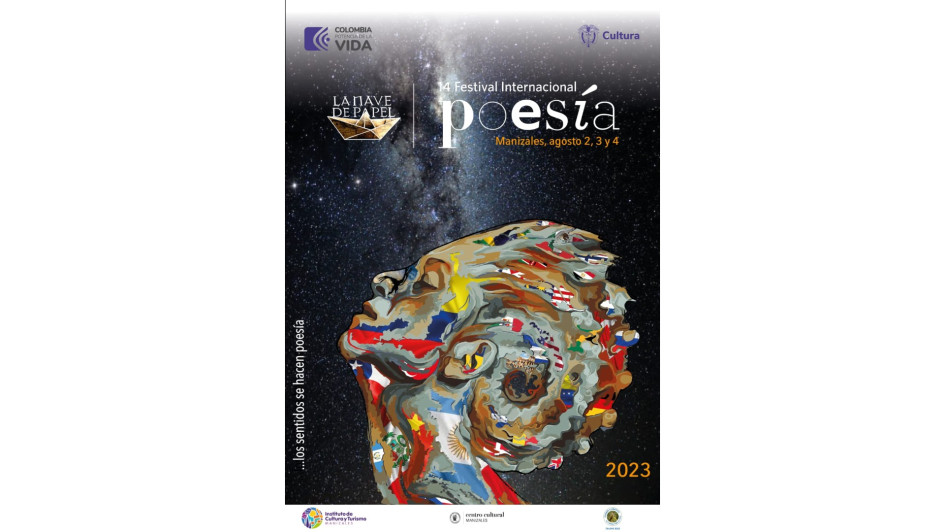 Imagen oficial de la edición 14 del Festival Internacional de Poesía de Manizales. Imagen oficial de la edición 14 del Festival Internacional de Poesía de Manizales.