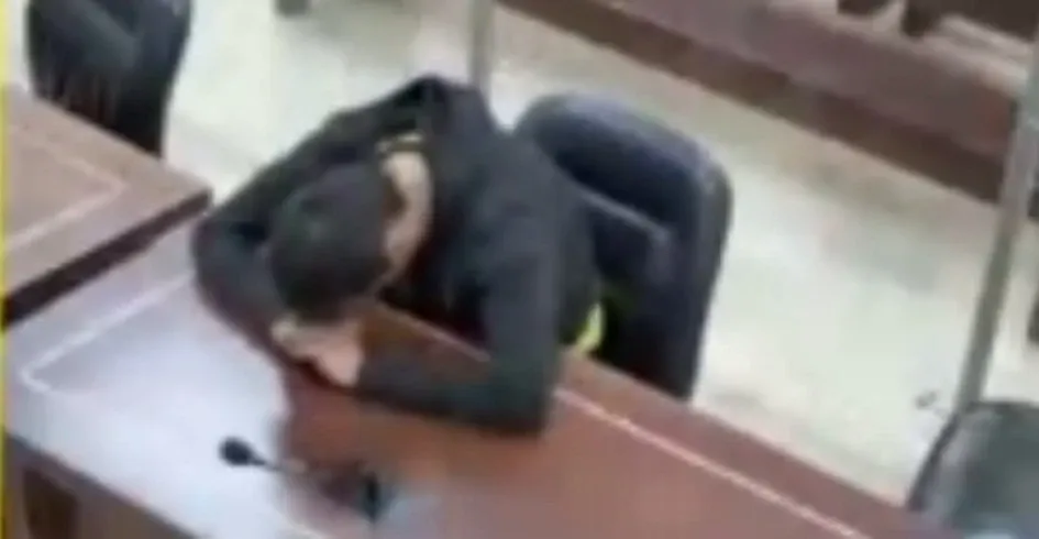 Su reacción al conocer que lo mandaban a prisión.