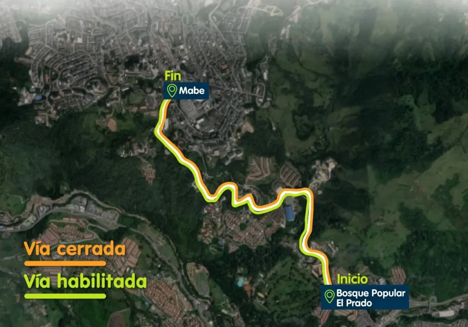 Este es el mapa del cierre vial que se tendrá este domingo en Manizales. Este es el mapa del cierre vial que se tendrá este domingo en Manizales.
