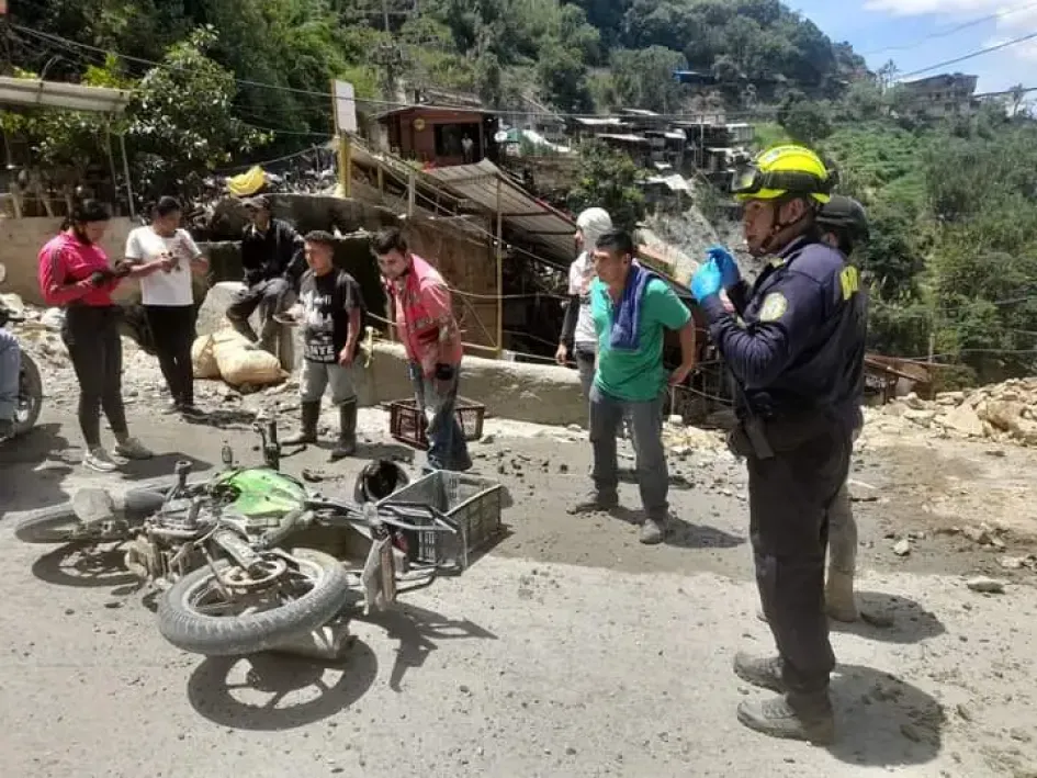 El sitio donde ocurrió el incidente en Marmato. El sitio donde ocurrió el incidente en Marmato.