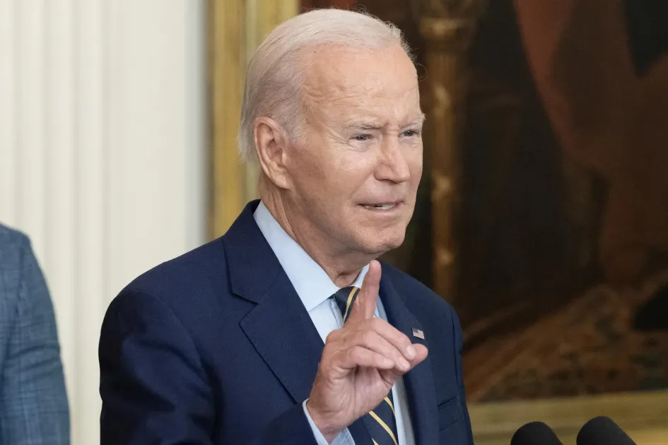 Presidente de los Estados Unidos, Joe Biden, en el Salón Este de la Casa Blanca en Washington, DC, EE. UU. Presidente de los Estados Unidos, Joe Biden, en el Salón Este de la Casa Blanca en Washington, DC, EE. UU.