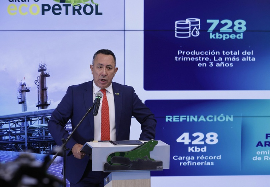 Foto | EFE | LA PATRIA “Los resultados siguen mostrando la gran capacidad de generación de riqueza que tiene el grupo Ecoeptrol y todas sus filiales”, expresó Ricardo Roa, gerente de la estatal petrolera. “Los resultados siguen mostrando la gran capacidad de generación de riqueza que tiene el grupo Ecoeptrol y todas sus filiales”, expresó Ricardo Roa, gerente de la estatal petrolera.