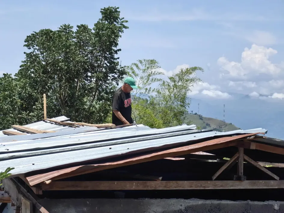 Los destechamientos de casas fueron un común denominador en las afectaciones que causaron las lluvias del viernes en Caldas. En la foto, una vivienda de Filadelfia. Los destechamientos de casas fueron un común denominador en las afectaciones que causaron las lluvias del viernes en Caldas. En la foto, una vivienda de Filadelfia.