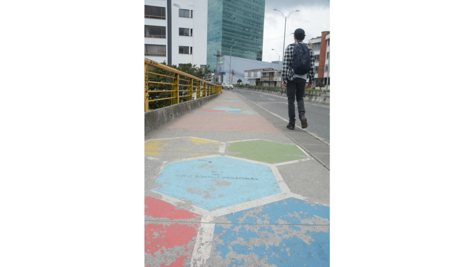 El viaducto Vizcaya, que comunica el barrio Guayacanes con el sector de San Rafael, ha sido objeto de intervenciones artísticas que pretenden salvaguardar la vida. Una de estas requiere reparación. El viaducto Vizcaya, que comunica el barrio Guayacanes con el sector de San Rafael, ha sido objeto de intervenciones artísticas que pretenden salvaguardar la vida. Una de estas requiere reparación.