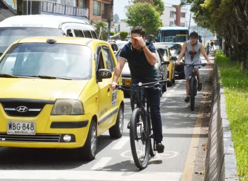 Así se vio la jornada del Día sin Carro y sin Moto voluntario el año pasado. Día sin carro y sin moto voluntario en Manizales