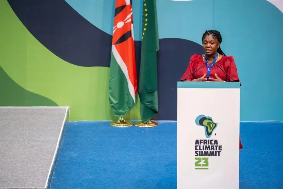 La vicepresidenta de Colombia, Francia Márquez, interviene este martes, en la Cumbre del Clima de África que está celebrándose ahora mismo en Nairobi (Kenia). La vicepresidenta de Colombia, Francia Márquez, interviene este martes, en la Cumbre del Clima de África que está celebrándose ahora mismo en Nairobi (Kenia).