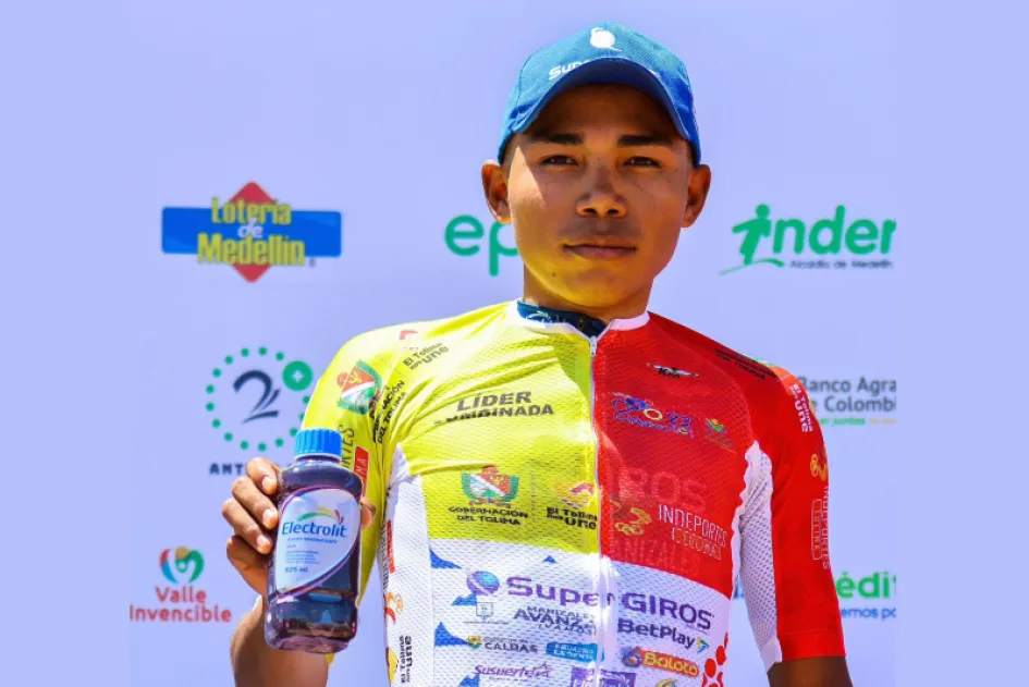 Leison Macca, ciclista de Supergiros. Supergiros Susuerte
