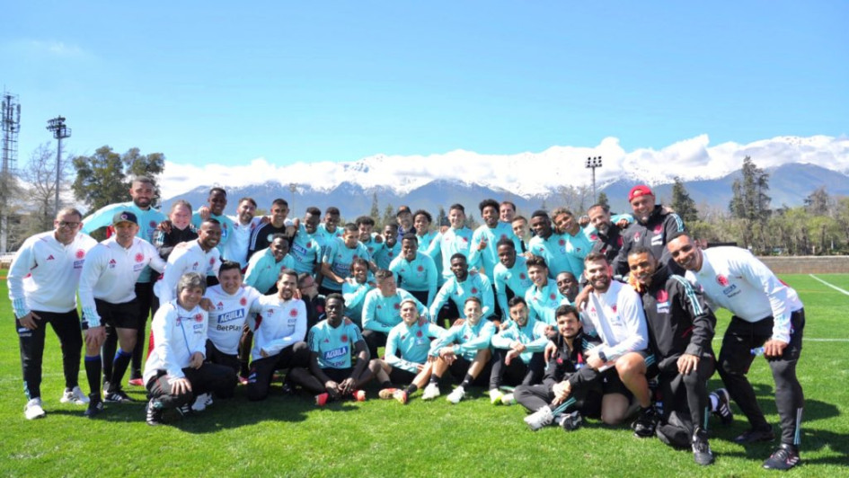La Selección Colombia durante su entrenamiento en Chile. La Selección Colombia durante su entrenamiento en Chile.