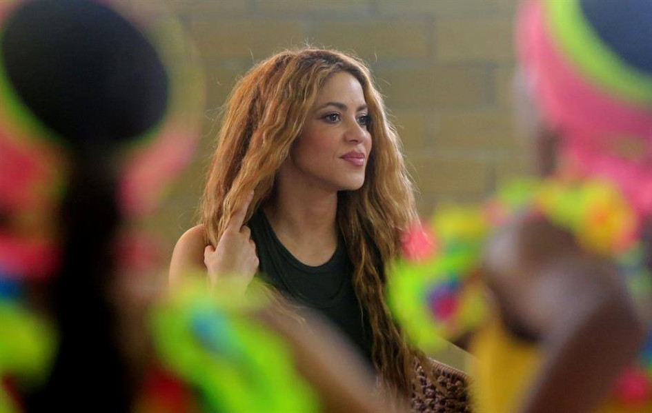 Shakira en Barranquilla La cantante colombiana Shakira habla durante la inauguración de la Institución Educativa Distrital Nuevo Bosque Pies Descalzos, hoy, en Barranquilla (Colombia).