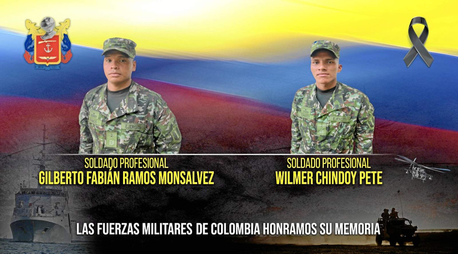 Gilberto Fabián Ramos Monsalvez y Wílmer Chindoy Pete, los militares asesinados por el Clan del Golfo. Gilberto Fabián Ramos Monsalvez y Wílmer Chindoy Pete, los militares asesinados por el Clan del Golfo.