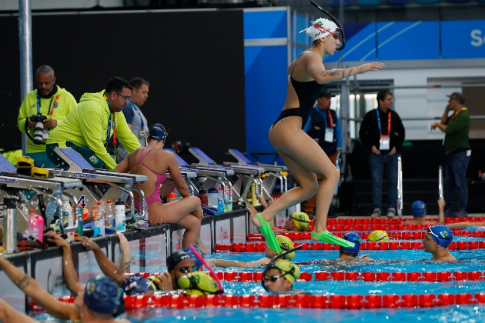 La Villa Deportiva se abrirá desde hoy en Santiago de Chile para inaugurar los Juegos Panamericanos 2023. Colombia va con 389 atletas, 9 de ellos de Caldas. Estos nadadores entrenan en la piscina olímpica. La Villa Deportiva se abrirá desde hoy en Santiago de Chile para inaugurar los Juegos Panamericanos 2023. Colombia va con 389 atletas, 9 de ellos de Caldas. Estos nadadores entrenan en la piscina olímpica.