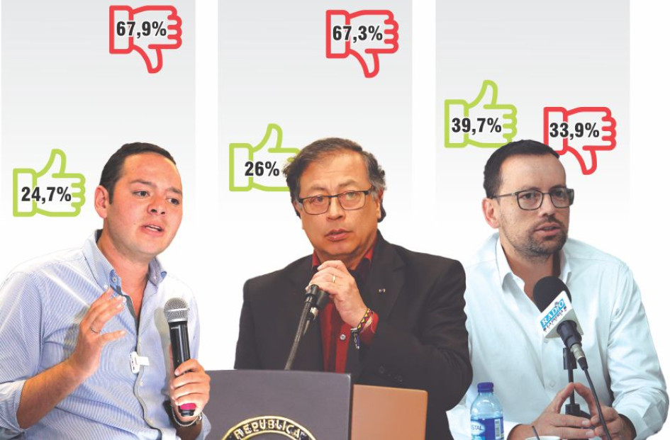 Gustavo Petro, Luis Carlos Velásquez y Carlos Mario Marín Gustavo Petro, Luis Carlos Velásquez y Carlos Mario Marín