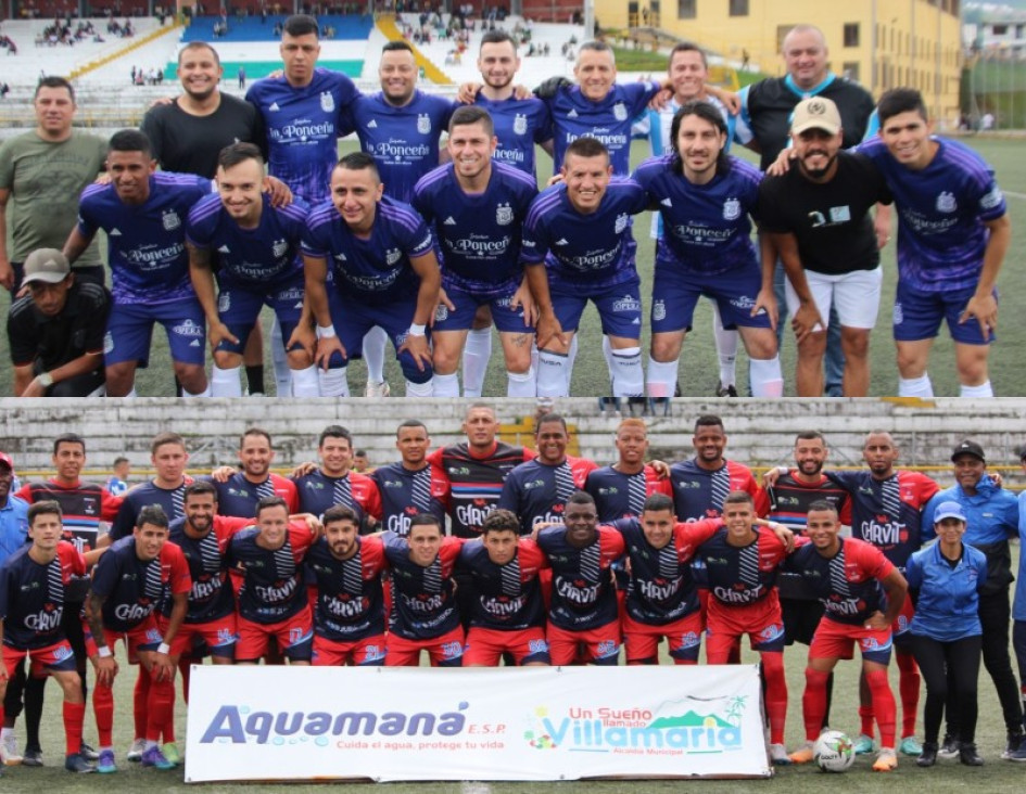 La Salsoteca La Ponceña (arriba) y La Aurora Míster Chavito ABC Jurídicas Quiñones se enfrentarán este domingo, a las 3:00 p.m., por el título en el Polideportivo de Villamaría. La Salsoteca La Ponceña (arriba) y La Aurora Míster Chavito ABC Jurídicas Quiñones se enfrentarán este domingo, a las 3:00 p.m., por el título en el Polideportivo de Villamaría.