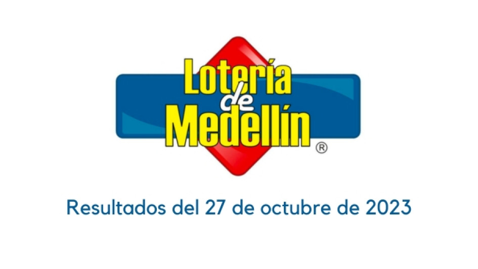 Loteria-de-Medellin-resultados-viernes-27-de-octubre-2023 Logo de la Lotería de Medellín con un texto abajo que dice "Resultados del 27 de octubre de 2023"