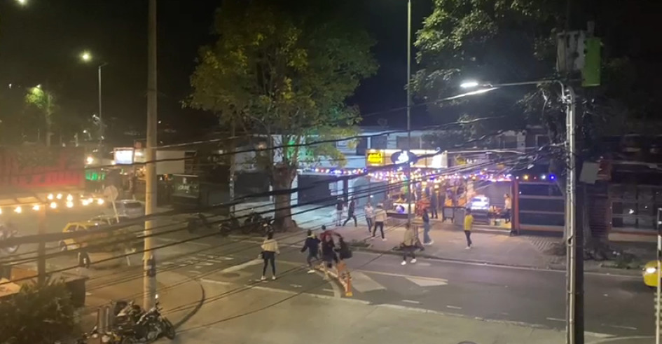 Zona donde se reportaron los disparos en Milán. Zona donde se reportaron los disparos.