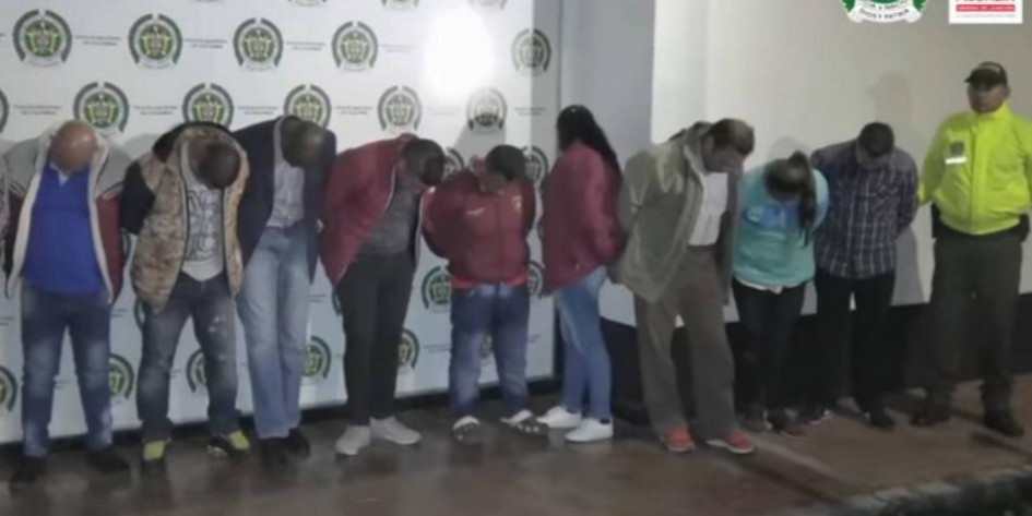 Miembros de la banda de sicariato que desplazó a una familia de dos fincas. Miembros de la banda de sicariato que desplazó a una familia de dos fincas.