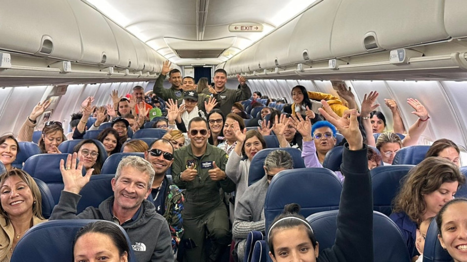 Se completaron con este segundo vuelo los 220 connacionales repatriados por la guerra en Israel. Se completaron con este segundo vuelo los 220 connacionales repatriados por la guerra en Israel.