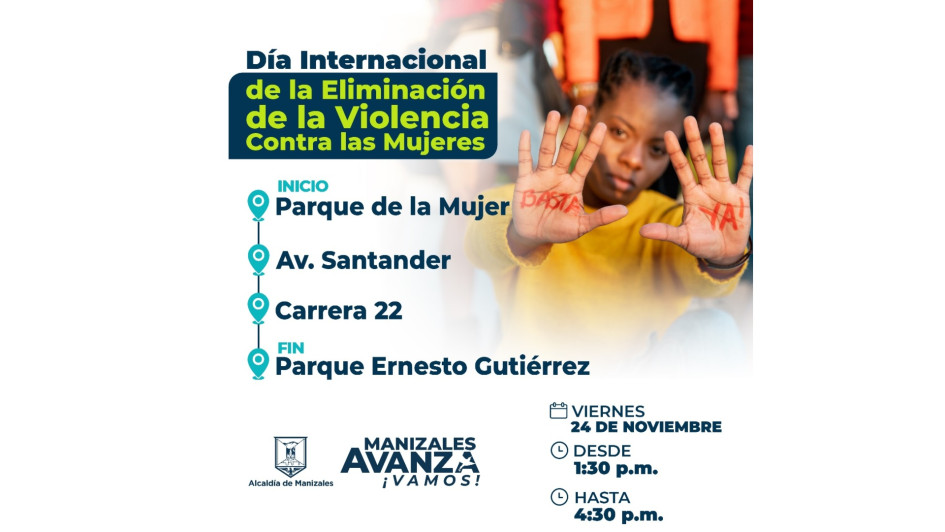 De 1:30 p.m. a 4:30 p.m. marcharán en Manizales para pedir que cese la violencia contra la mujer. De 1:30 p.m. a 4:30 p.m. marcharán en Manizales para pedir que cese la violencia contra la mujer.