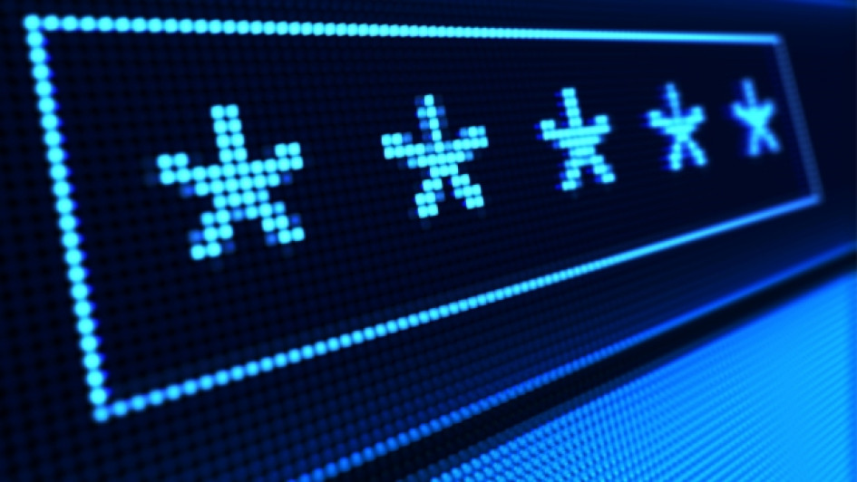 Pantalla con una caja de contraseña con asteriscos