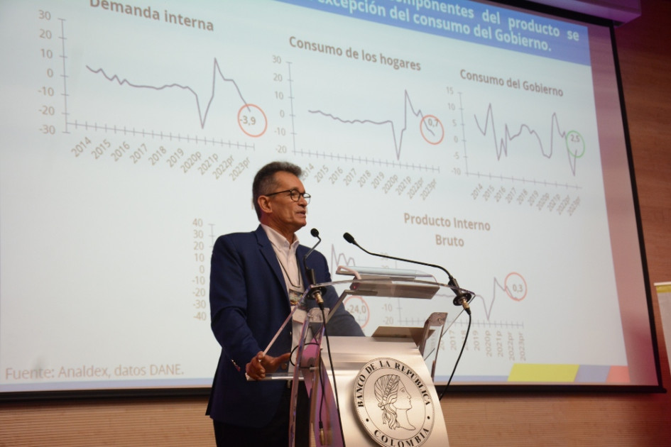 Javier Díaz, presidente de Analdex, presentó el análisis de su institución sobre el comercio exterior del departamento y escuchó las inquietudes de algunos comerciantes de cara al 2024. Javier Díaz, presidente de Analdex, presentó el análisis de su institución sobre el comercio exterior del departamento y escuchó las inquietudes de algunos comerciantes de cara al 2024.